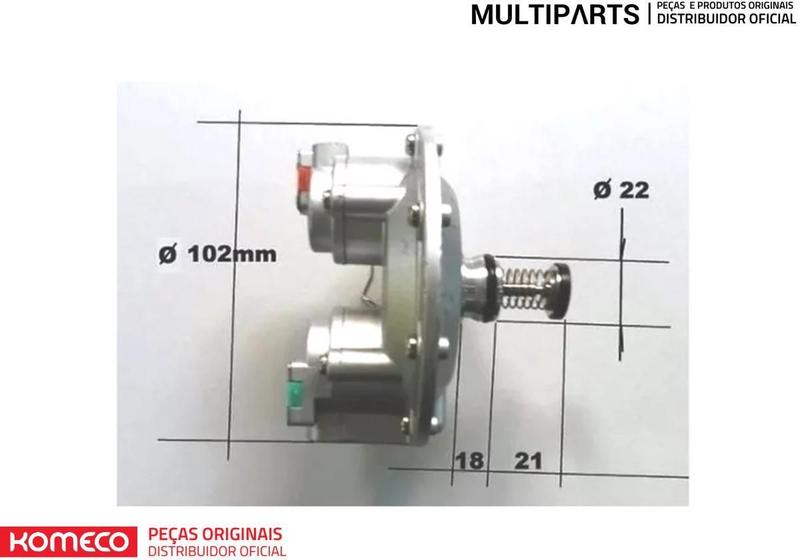 Imagem de Conexão Entrada De Gás Com Solenoide 0100021520 Aqc Komeco