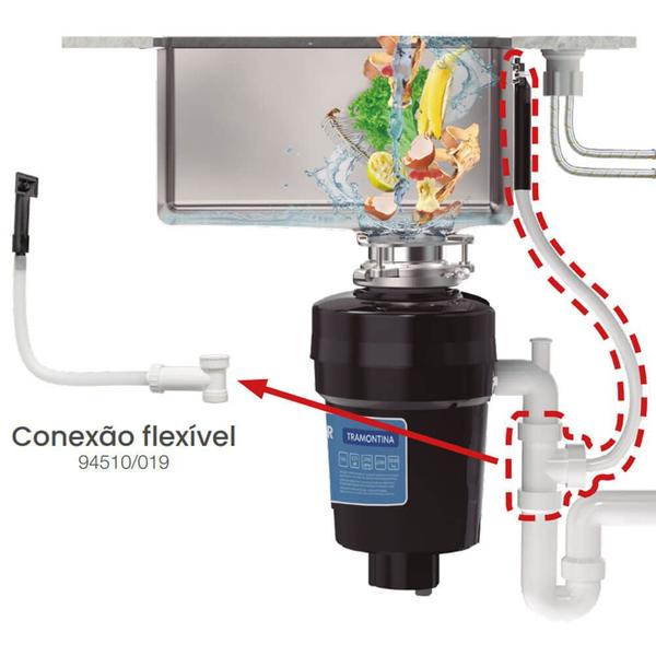 Imagem de Conexão Flexível para Escape e Triturador Tramontina em Polipropileno 94510019