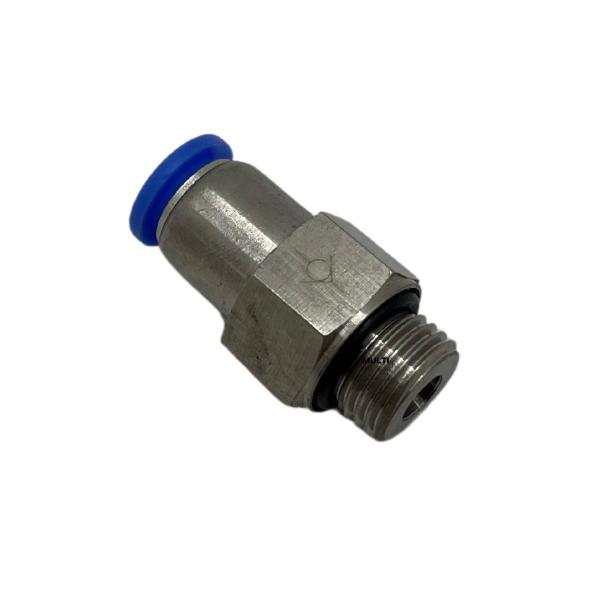 Imagem de Conexão Pneumática Unidirecional Rosca 1/4 BSP Tubo 8mm