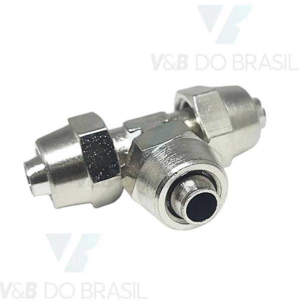 Imagem de Conexão Tee Metal (Com Porcas) 8mm