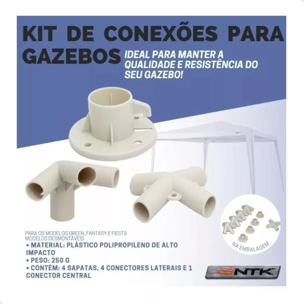 Conexão Tenda Gazebo Kit Reposição 3x3 Mt Ntk Imagem de Conexão Tenda Gazebo Kit Reposição 3x3 Mt Ntk