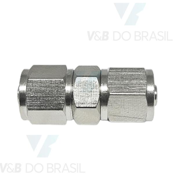 Imagem de Conexão União Reta Metal (Com Porcas) 6mm