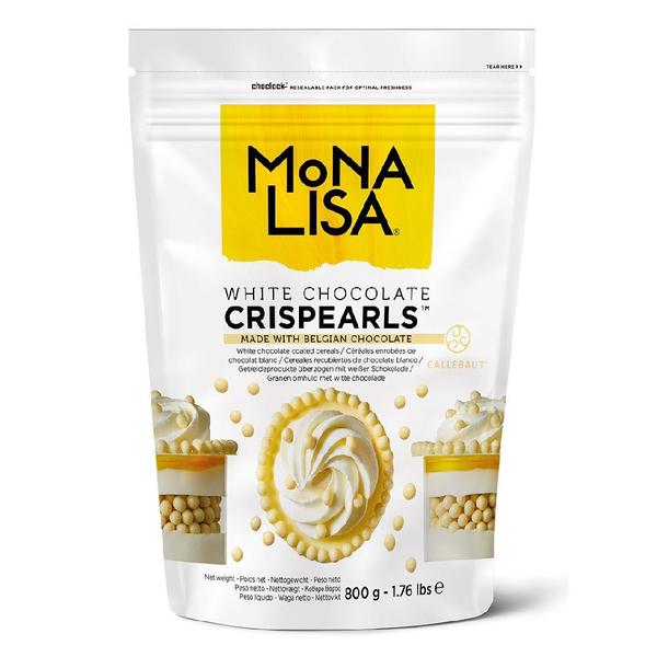Confeito Crispearls Monalisa Branco 800g Callebaut Imagem de Confeito Crispearls Monalisa Branco 800g Callebaut