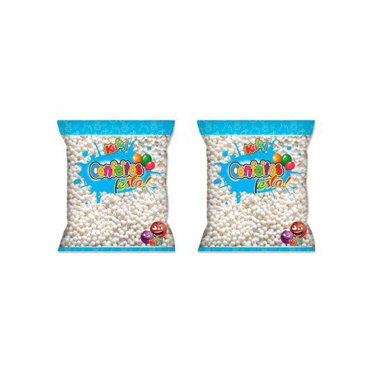 Confeito De Açúcar 2 Pacote 500g Sabor Coco Comestível Festa - Kuky Imagem de Confeito De Açúcar 2 Pacote 500g Sabor Coco Comestível Festa