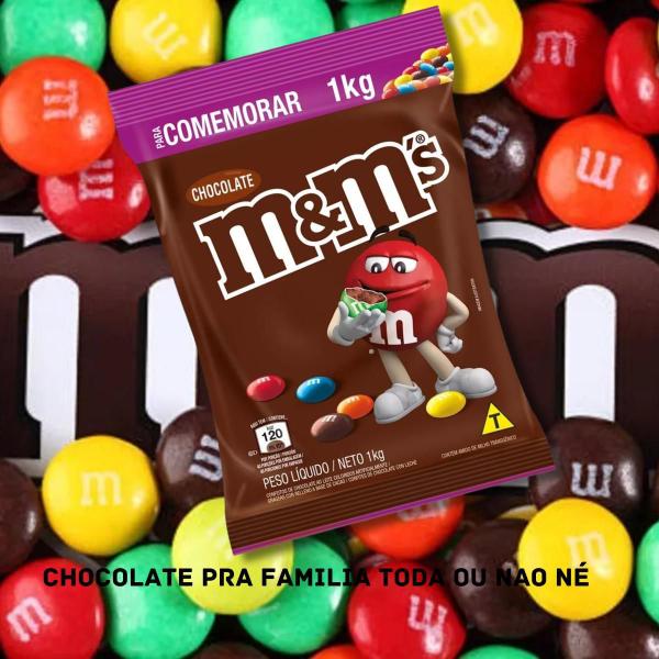 Imagem de Confeito De Chocolate Ao Leite M&M Para Comemorar Pacote 1Kg