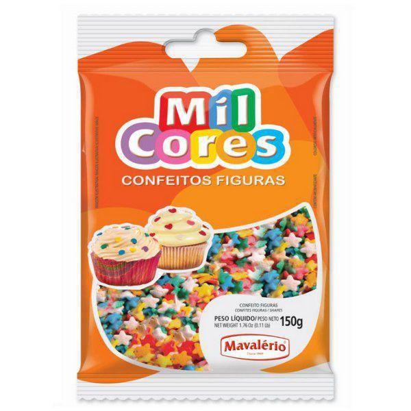 Imagem de Confeito Figura Estrelinha 150G Mil Cores - Mavalério