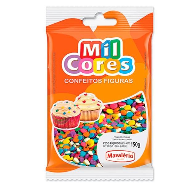 Imagem de Confeito Figuras Confete Mil Cores 150g - Mavalério