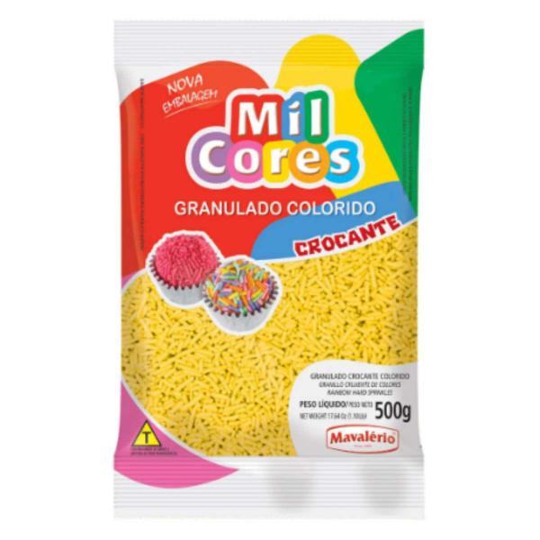 Imagem de Confeito Granulado Crocante  Amarelo 500g