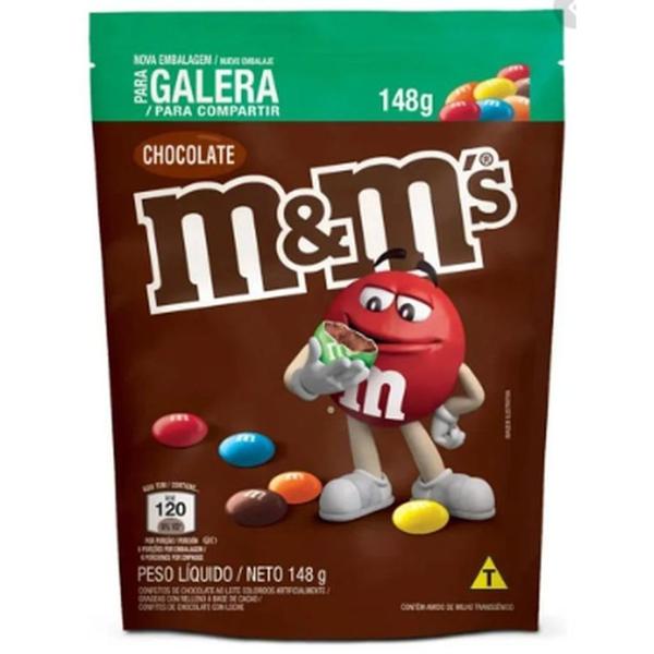 Confeito M&Ms Chocolate Ao Leite Coloridos - Pacote 148G - MASTERFOODS BRASIL Imagem de Confeito M&Ms Chocolate Ao Leite Coloridos - Pacote 148G