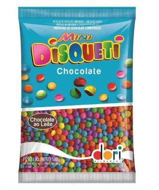 Confeito Mini Disqueti de Chocolate 500G - DORI ALIMENTOS Imagem de Confeito Mini Disqueti de Chocolate 500G