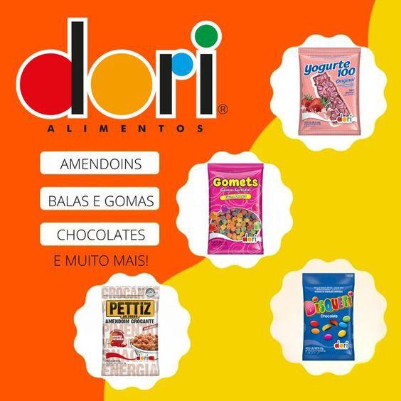 Confeito Pastilha Sabor Chocolate Cores Variadas Kit 3x350g - Dori Imagem de Confeito Pastilha Sabor Chocolate Cores Variadas Kit 3x350g