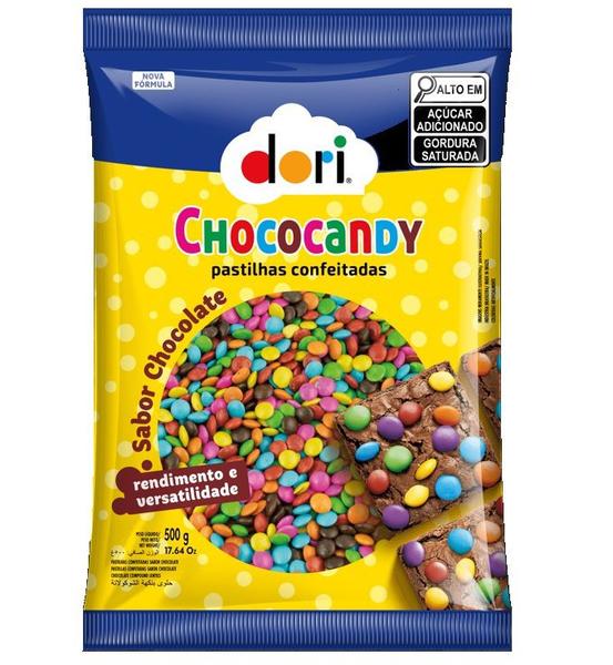 Imagem de Confeitos sabor Chocolate Chococandy colorido Dori 500g