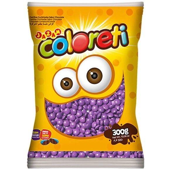 Confete Chocolate Coloreti Lilás - 300g - Jazam Imagem de Confete Chocolate Coloreti Lilás - 300g