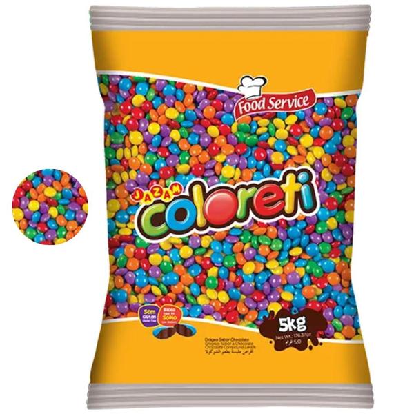 Confete de Chocolate Coloreti 5kg - Jazam Imagem de Confete de Chocolate Coloreti 5kg - Jazam