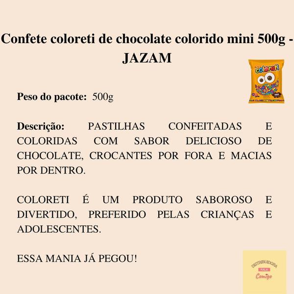 Imagem de Confete De Chocolate Coloreti Sortido Mini 500g - Jazam