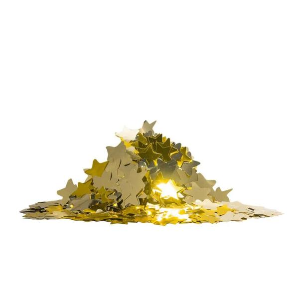 Confete Metalizado para Balão Estrela Dourado - 25g - Mundo Bizarro Imagem de Confete Metalizado para Balão Estrela Dourado - 25g