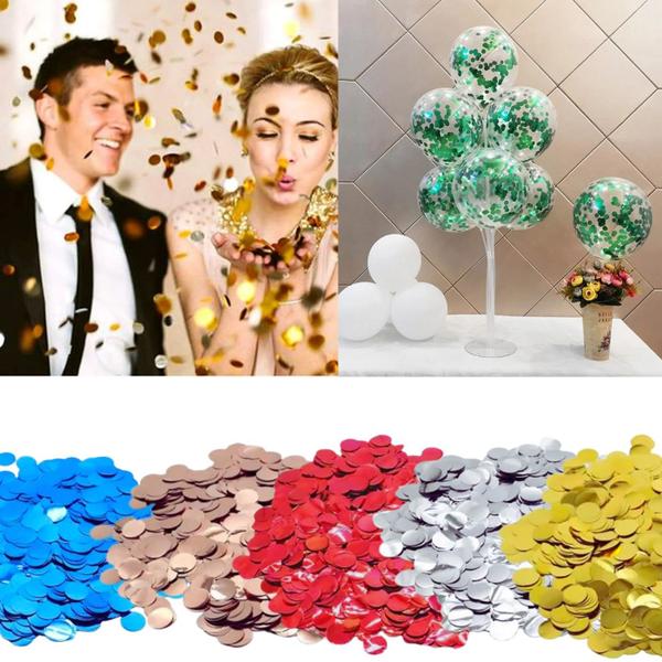 Confete Metalizado Redondo 1,5 cm 10g/20g/50g - Confetes Holográficos Metalizados para Balões Várias Cores Imagem de Confete Metalizado Redondo 1,5 cm 10g/20g/50g - Confetes Holográficos Metalizados para Balões Várias Cores