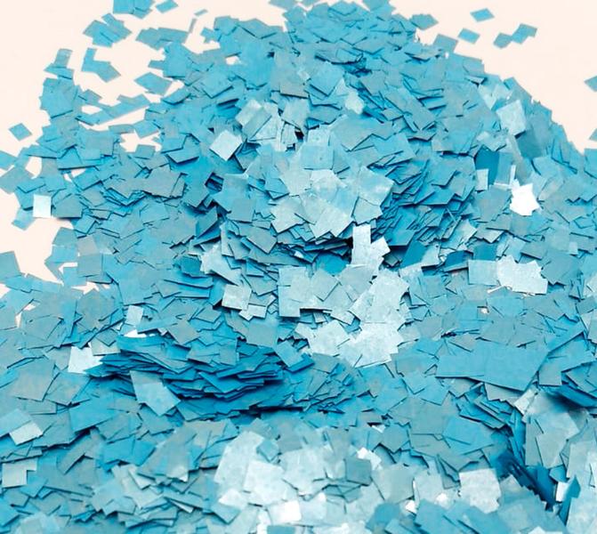 Imagem de Confete Mini Picadinho Azul Claro para Balões e Topo de Bolo 1K