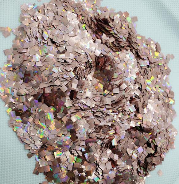 Confete Mini Picadinho Holografico Rose Gold para Balões e Topo de Bolo 100g - Estilo e Festas Imagem de Confete Mini Picadinho Holografico Rose Gold para Balões e Topo de Bolo 100g