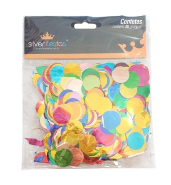 Imagem de Confete Redondo Colorido Metalizado para Bubble Balão - 40g