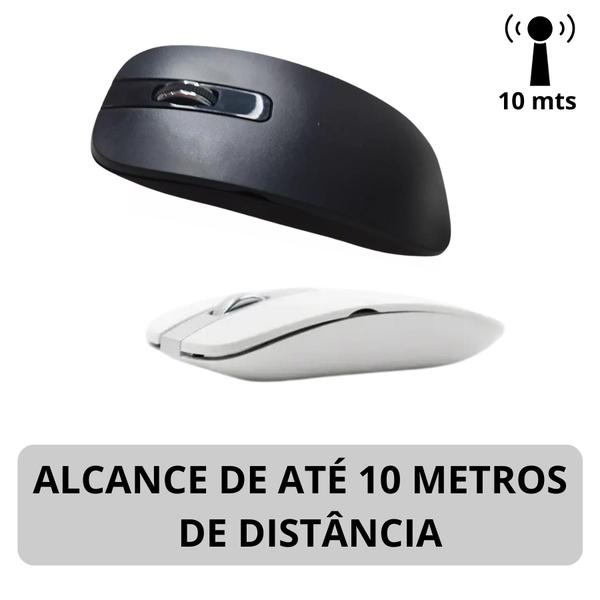 Imagem de Conforto e Design: Kit Teclado e Mouse Sem Fio 2.4GHz Confiável