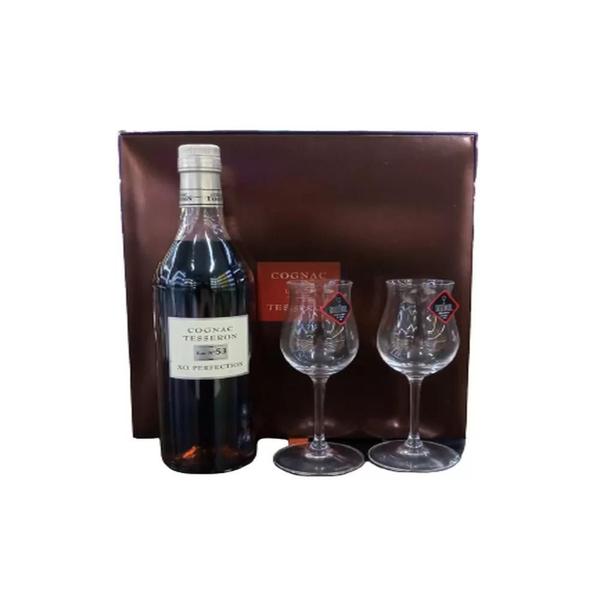 Imagem de Conhaque Cognac Tesseron N53 Kit Com 2 Taças 700 Ml