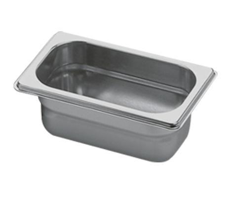 Imagem de CONJ 10 CUBAS Gastronômicas Em INOX GN 1/9x65 mm 590 ml + 10 TAMPAS POLIC Com ABERTURA Para Colher ZAHAV CAMBRO