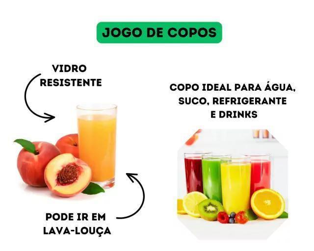 Imagem de Conj 12 Copos De Vidro 240Ml Médio