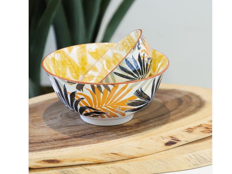Imagem de Conj  4 bowl grande em ceramica mini floral 600ml