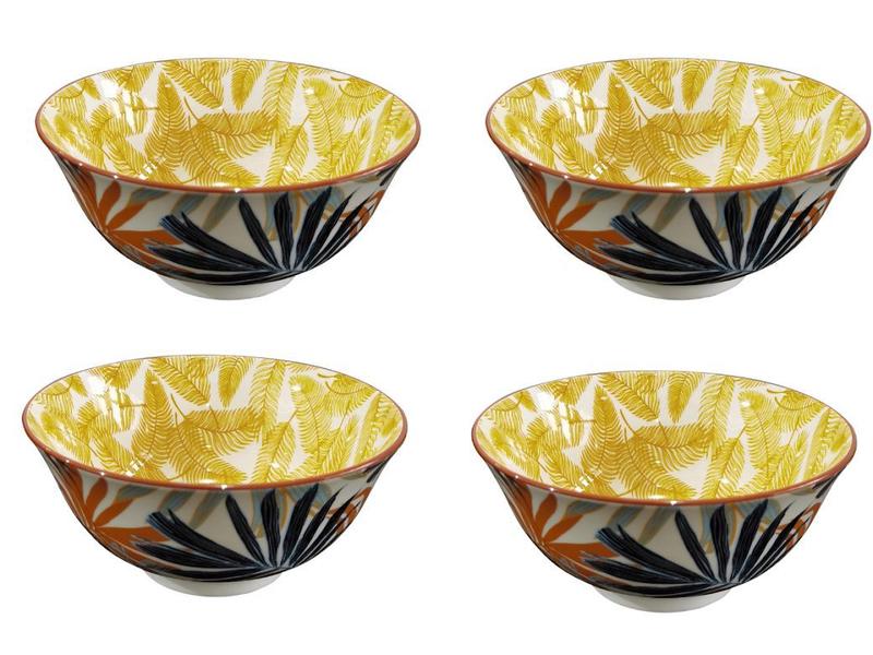 Imagem de Conj  4 bowl grande em ceramica mini floral 600ml