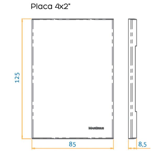 Imagem de Conj. 6 Interruptores Paralelo 4X2 Branco Brilhante Margirius SLEEK