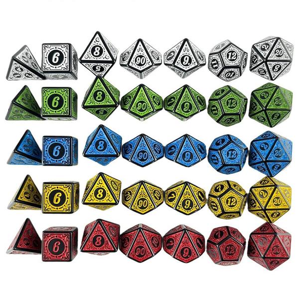 Imagem de Conj. 7 Dados - Runas Alto Relevo - 50% OFF SUPER PROMO - RPG