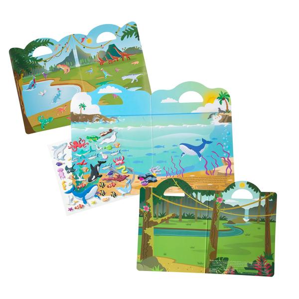 Imagem de Conj. Adesivos Reutilizáveis Melissa & Doug - Aventuras Selvagens 3-Pack