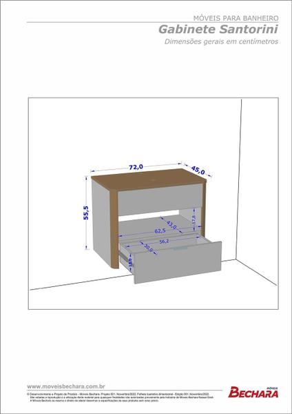 Imagem de Conj Banheiro Gabinete Santorini Titanium Naturalle 2076123 Bechara