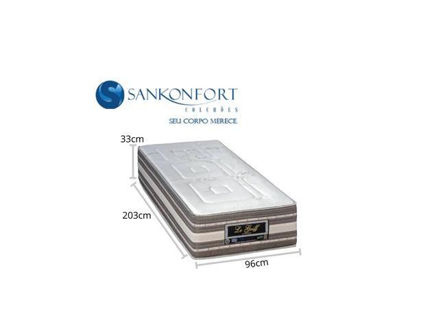 Conj. Colchão Sankonfort Le Griff Solteiro 96x203x33 + Cama Box Baú Solteiro 96x203 Imagem de Conj. Colchão Sankonfort Le Griff Solteiro 96x203x33 + Cama Box Baú Solteiro 96x203