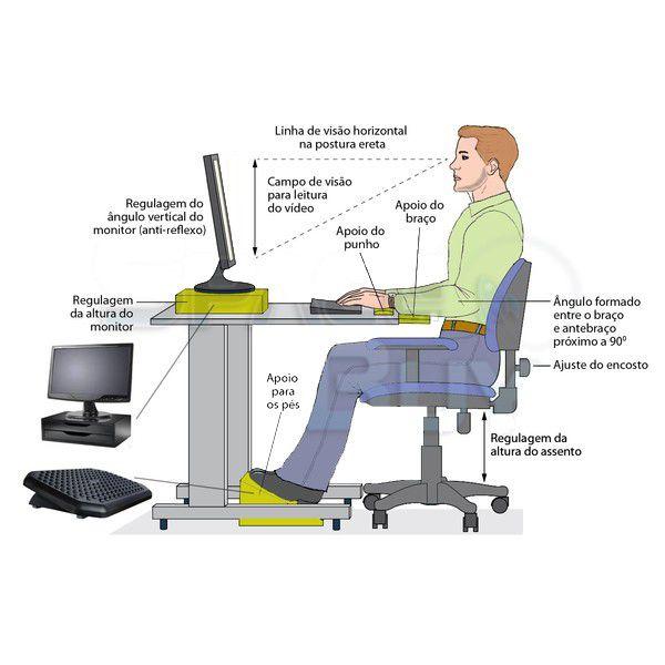 Imagem de Conj com 4 Suportes para Monitor em MDF Black Piano com 3 Gavetas Black Piano Souza Referência 3347