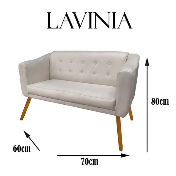 Imagem de Conjunto 02 Poltrona + Namoradeira Decorativa Sofá Sala Quarto Lavinia Azul Turquesa - Dl Decor