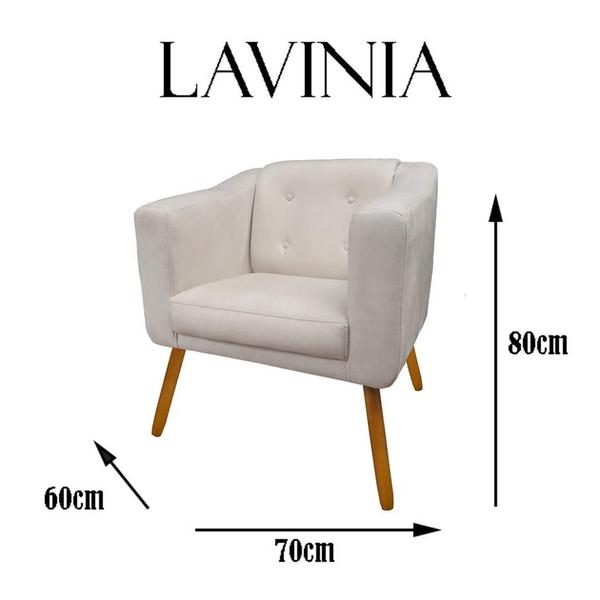 Imagem de Conjunto 02 Poltrona + Namoradeira Decorativa Sofá Sala Quarto Lavinia Rosê - Dl Decor