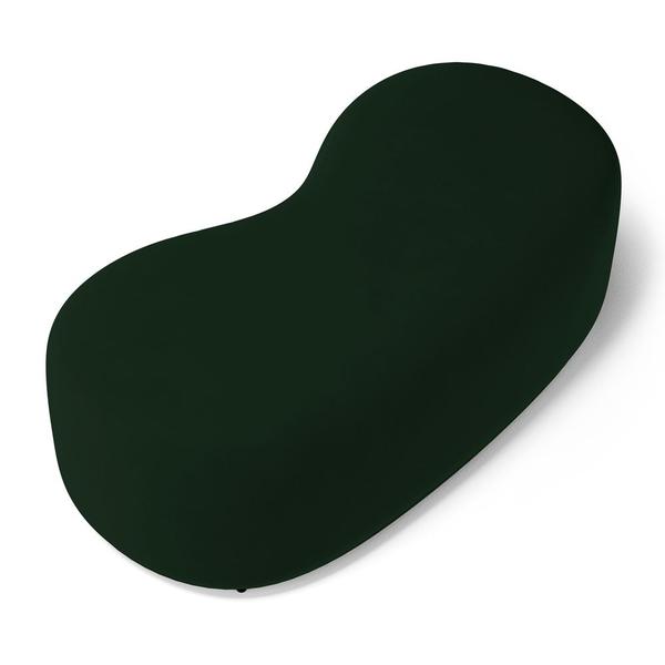 Imagem de Conjunto 02 Puffs Decorativos Living Aisha Orgânico Veludo Verde Escuro - Desk Design