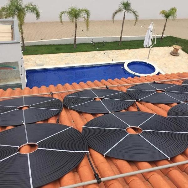 Imagem de Conjunto 06 Placas e Terminações para Aquecimento Solar de Piscinas até 24 mil litros - KS Aquecedores