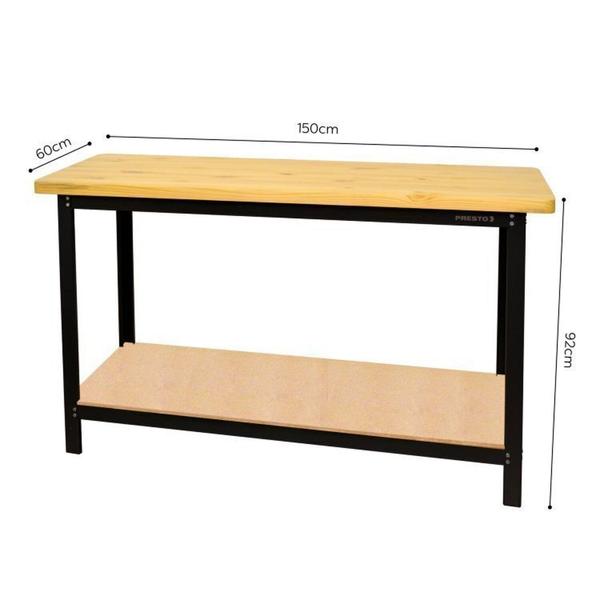 Conjunto 1 Carro Profissional 7 Gavetas 2 Bancadas 150cm para Ferramentas Presto Preto Imagem de Conjunto 1 Carro Profissional 7 Gavetas 2 Bancadas 150cm para Ferramentas Presto Preto