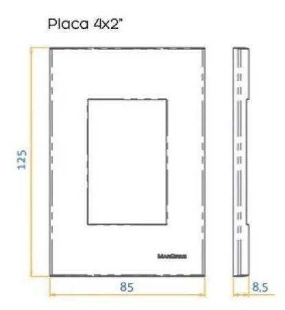 Imagem de Conjunto 1 Tecla Paralela e 1 Tomada 2 Polos + Terra 10A 250V Embutir Sleek Branco Brilho