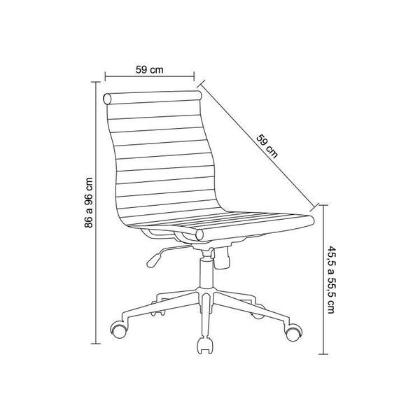 Imagem de Conjunto 10 Cadeiras de Escritório Sevilha Baixa sem Braços