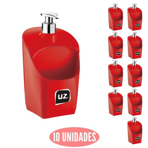 Imagem de Conjunto 10 Porta Sabão Organizador Pia Banheiro Vermelho