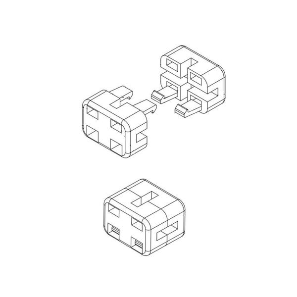 Imagem de Conjunto 11 peças cliptel para tela 5x15 soldada 1.50m altura prata