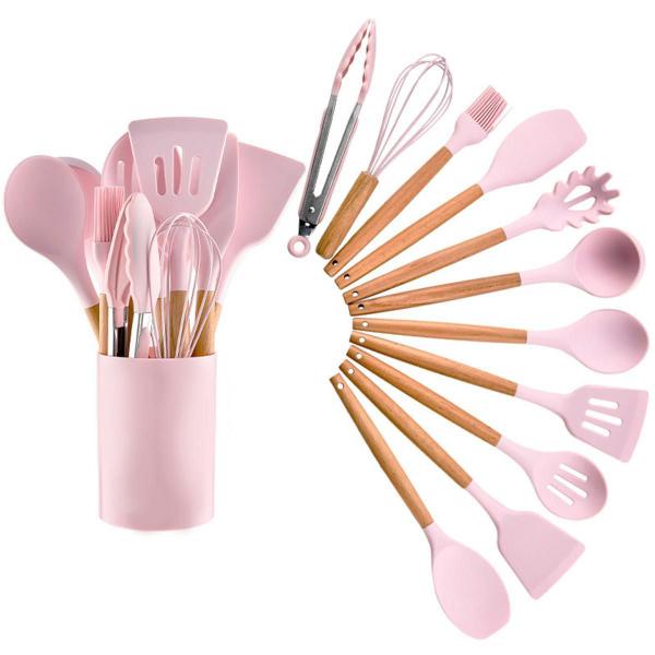 Imagem de Conjunto 11 Peças E Suporte Utensílios De Cozinha Silicone