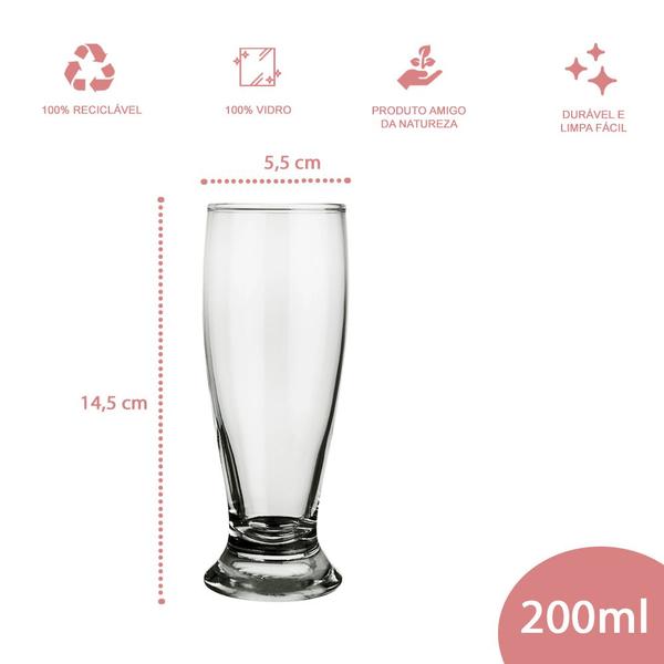 Imagem de Conjunto 12 copos 200ml Munich Cerveja Shopp Bar Nadir