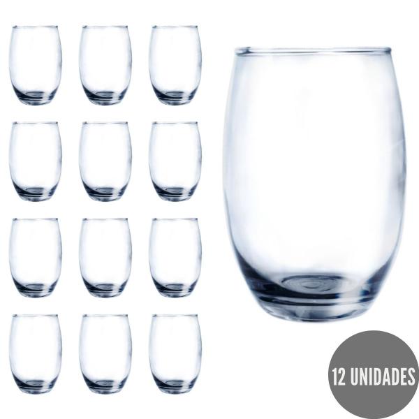 Imagem de Conjunto 12 Copos Bellagio Transparente Vidro Luxo 450ml