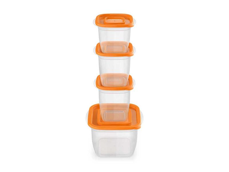 Imagem de Conjunto 12 Potes Laranja Continental Freezer E Microondas