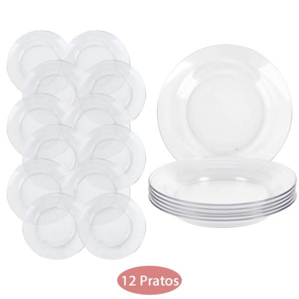 Conjunto 12 Pratos Temperado Astral 22cm Refeição Duralex - NADIR FIGUEIREDO Imagem de Conjunto 12 Pratos Temperado Astral 22cm Refeição Duralex